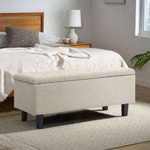 Load image into Gallery viewer, Sebastian Linen Storage Ottoman Bench - Beige