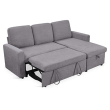 Load image into Gallery viewer, Amy 3 Seater Sofa Bed with Storage - Light Grey