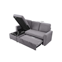 Load image into Gallery viewer, Amy 3 Seater Sofa Bed with Storage - Light Grey