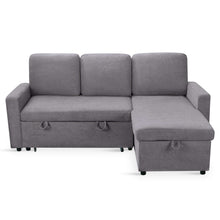 Load image into Gallery viewer, Amy 3 Seater Sofa Bed with Storage - Light Grey
