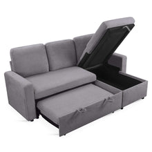 Load image into Gallery viewer, Amy 3 Seater Sofa Bed with Storage - Light Grey