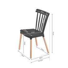 Load image into Gallery viewer, Cooper Dining Chair - Set of 4 - Black + Oak