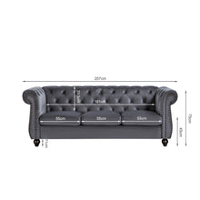 Load image into Gallery viewer, Emily Velvet 3 Seater Sofa – Grey