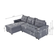 Load image into Gallery viewer, Murphy 3 Seater Sofa Bed with Storage - Dark Grey