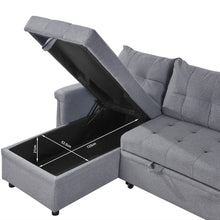 Load image into Gallery viewer, Murphy 3 Seater Sofa Bed with Storage - Dark Grey