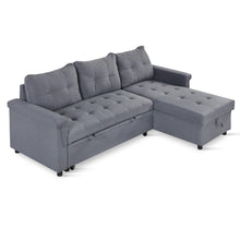 Load image into Gallery viewer, Murphy 3 Seater Sofa Bed with Storage - Dark Grey
