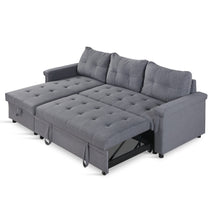 Load image into Gallery viewer, Murphy 3 Seater Sofa Bed with Storage - Dark Grey