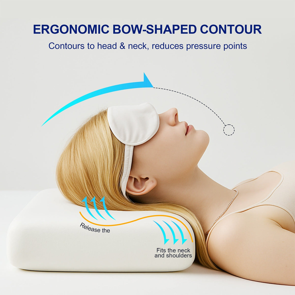 Hybrid Sleep Memory Foam Pillow 70 x 42 x 10CM