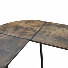 Load image into Gallery viewer, Nordix L-Shaped Computer Corner Desk - Rustic Brown