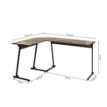 Load image into Gallery viewer, Nordix L-Shaped Computer Corner Desk - Rustic Brown