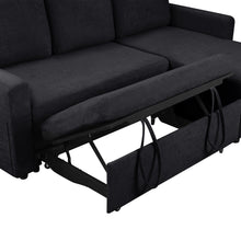Load image into Gallery viewer, Amy 3 Seater Sofa Bed with Storage - Black