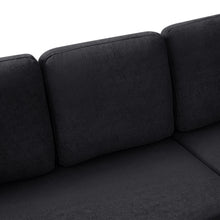 Load image into Gallery viewer, Amy 3 Seater Sofa Bed with Storage - Black