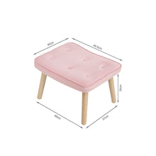 Load image into Gallery viewer, Olivia Velvet Armchair with Ottoman - Pink