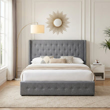 Load image into Gallery viewer, Sereno Queen Gas Lift Bed Frame - Heather Grey