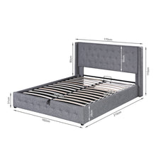 Load image into Gallery viewer, Sereno Queen Gas Lift Bed Frame - Heather Grey