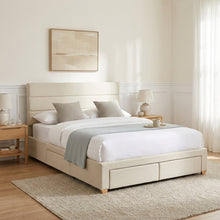 Load image into Gallery viewer, Arbor Queen Bed Frame with 4 Drawers - Beige