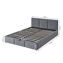 Load image into Gallery viewer, Laro Queen Gas Lift Bed Frame - Grey