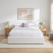 Load image into Gallery viewer, Fomo Boucle Queen Gas Lift Bed Frame - White