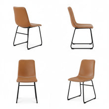 Load image into Gallery viewer, Grayson PU Leather Dining Chair - Set of 2 - Caramel Tan