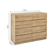 Load image into Gallery viewer, Harris 8 Drawers Low Boy - Oak