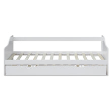 Load image into Gallery viewer, Laila Single Wooden Trundle Bed Frame - White