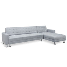 Load image into Gallery viewer, Minnesota 5 Seater Sofa Bed Futon with Chaise - Grey