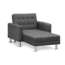 Load image into Gallery viewer, Colorado 3 Seater Sofa Bed Futon with Chaise - Dark Grey