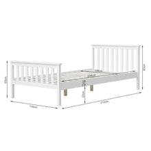 Load image into Gallery viewer, Andes King Single Wooden Bed Frame - White