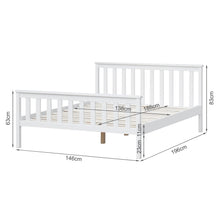 Load image into Gallery viewer, Andes double wooden bed frame - white