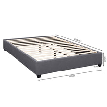 Load image into Gallery viewer, Bromo Fabric Slat Bed Frame - King