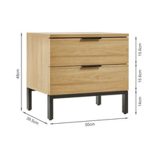 Load image into Gallery viewer, Ocala Wooden Bedside Table - Oak