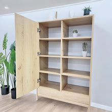 Load image into Gallery viewer, Frohna Bookshelf Cabinet with Drawer - Oak