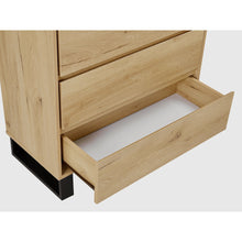 Load image into Gallery viewer, Frohna Tallboy 4 Drawer Chest Dresser - Oak