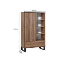 Load image into Gallery viewer, Frohna Bookshelf Cabinet with Drawer - Walnut
