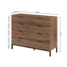 Load image into Gallery viewer, Ocala Low Boy 8 Drawer Chest Dresser - Walnut