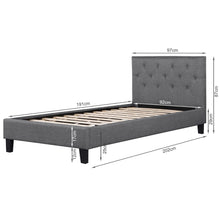 Load image into Gallery viewer, Blane Single Bed Frame - Dark Grey