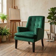 Load image into Gallery viewer, Mila Velvet Arm Chair - Green