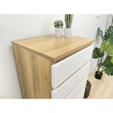 Load image into Gallery viewer, Harris 6 Drawer Tallboy with Mirror - Oak + White