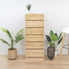 Load image into Gallery viewer, Harris 6 Drawers Slim Tallboy - Oak