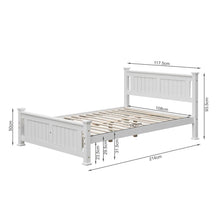 Load image into Gallery viewer, Davraz King Single Wooden Bed Frame - White