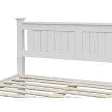 Load image into Gallery viewer, Davraz Double Wooden Bed Frame - White