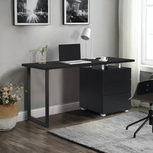 Load image into Gallery viewer, Karter Computer Desk with Drawers - Black