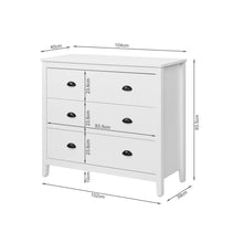 Load image into Gallery viewer, Congo 3 Drawers Tallboy - White