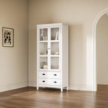 Load image into Gallery viewer, Congo Display Cabinet with 2 Drawer - White