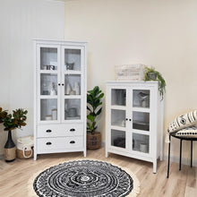 Load image into Gallery viewer, Congo Display Cabinet with 2 Drawer - White