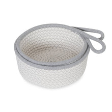 Load image into Gallery viewer, Cotton Rope Basket - Set of 2 - White + Grey
