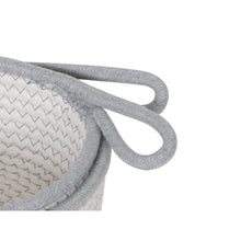 Load image into Gallery viewer, Cotton Rope Basket - Set of 2 - White + Grey