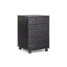 Load image into Gallery viewer, Nakia Corner Desk With Filing Cabinet Set - Black