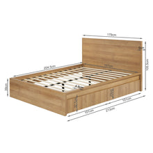 Load image into Gallery viewer, Harris King Bed Frame with Storage - Oak