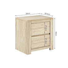 Load image into Gallery viewer, Borneo Wooden Bedside Table - Oak